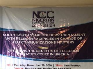 NCC Holds South-South Stakeholders Parliament with Relevant Agencies in Charge of Telecommunications Matters.
